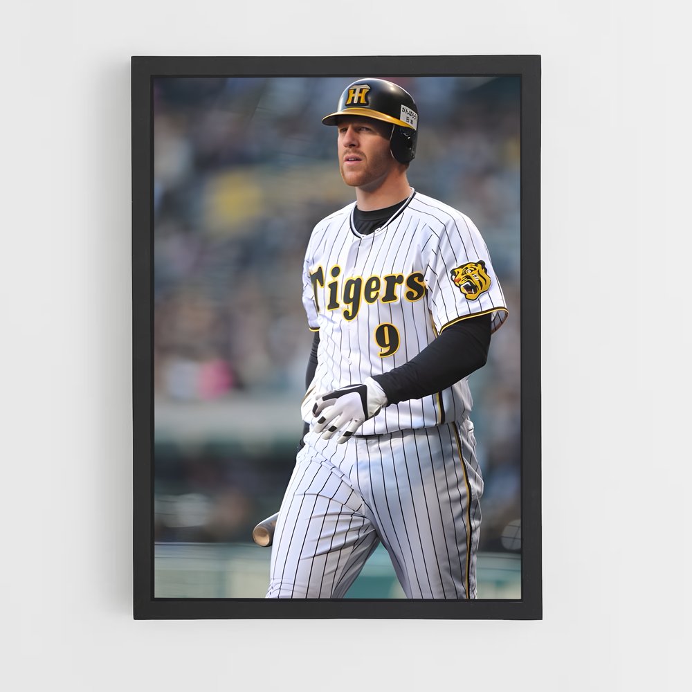 Poster Batteur des Hanshin – affiche Baseball (vue 2)